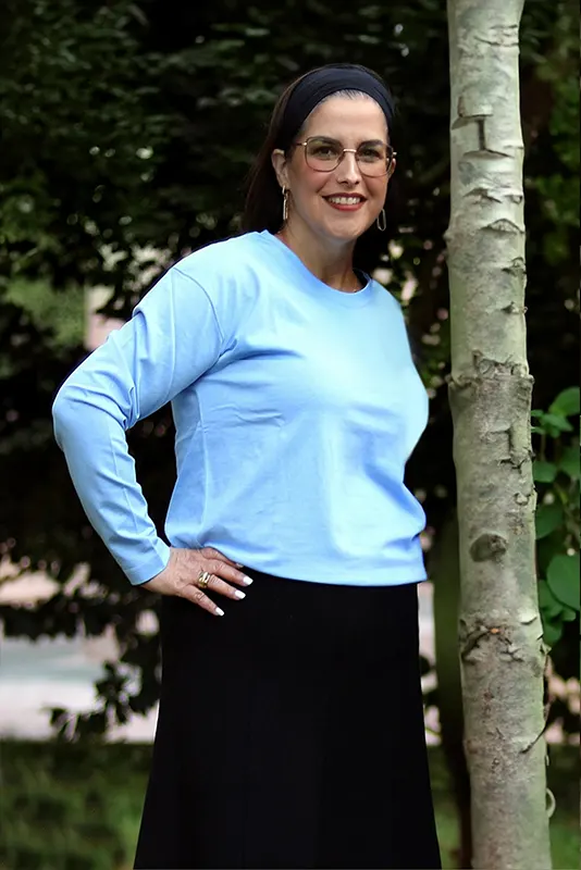 Light-blue Cotton T-shirt