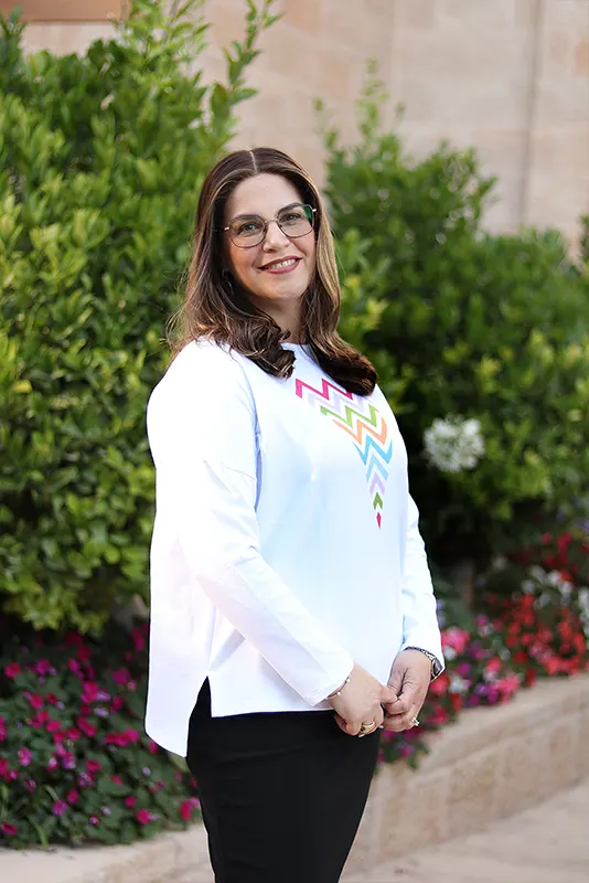 Colorful Zigzag Print Blouse Top